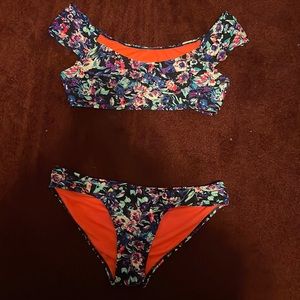 Flower print bikini